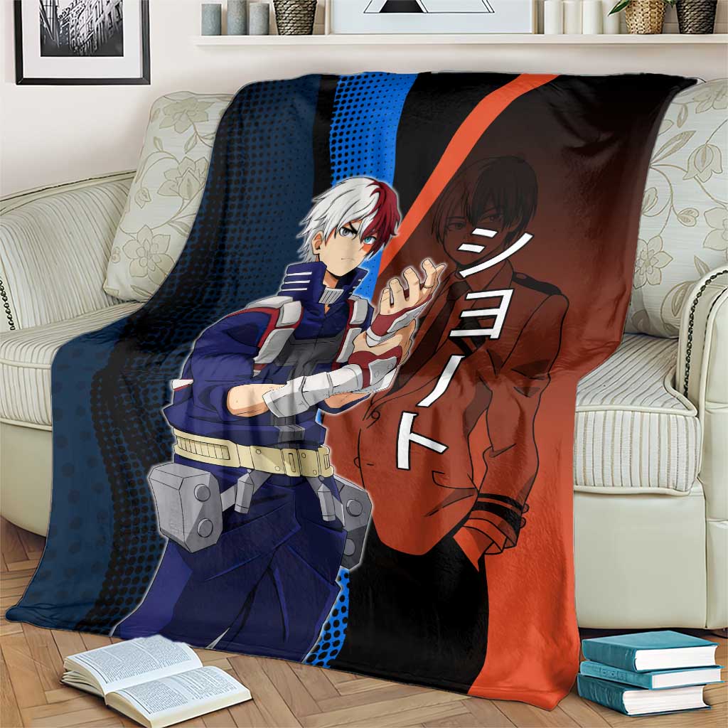 Shoto Todoroki Half-Cold Half-Hot Blanket Japanese Comic Book Style