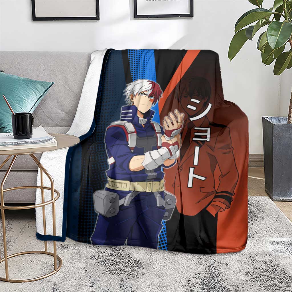Shoto Todoroki Half-Cold Half-Hot Blanket Japanese Comic Book Style