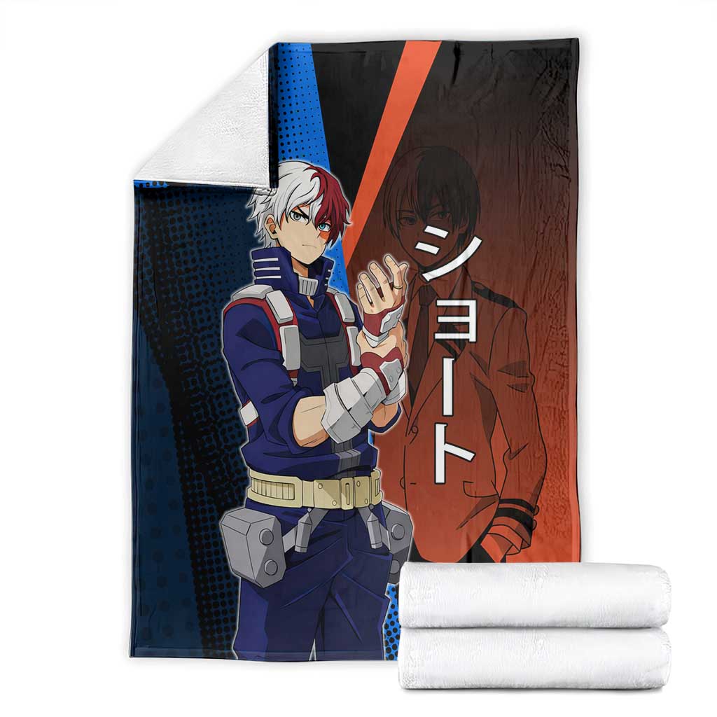 Shoto Todoroki Half-Cold Half-Hot Blanket Japanese Comic Book Style