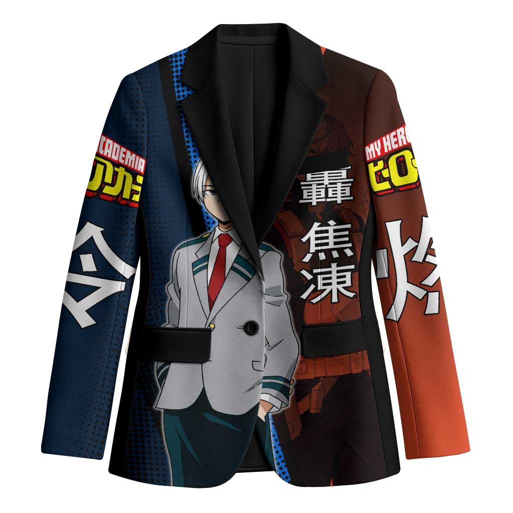 Shoto Todoroki Half-Cold Half-Hot Blazer Japanese Comic Book Style