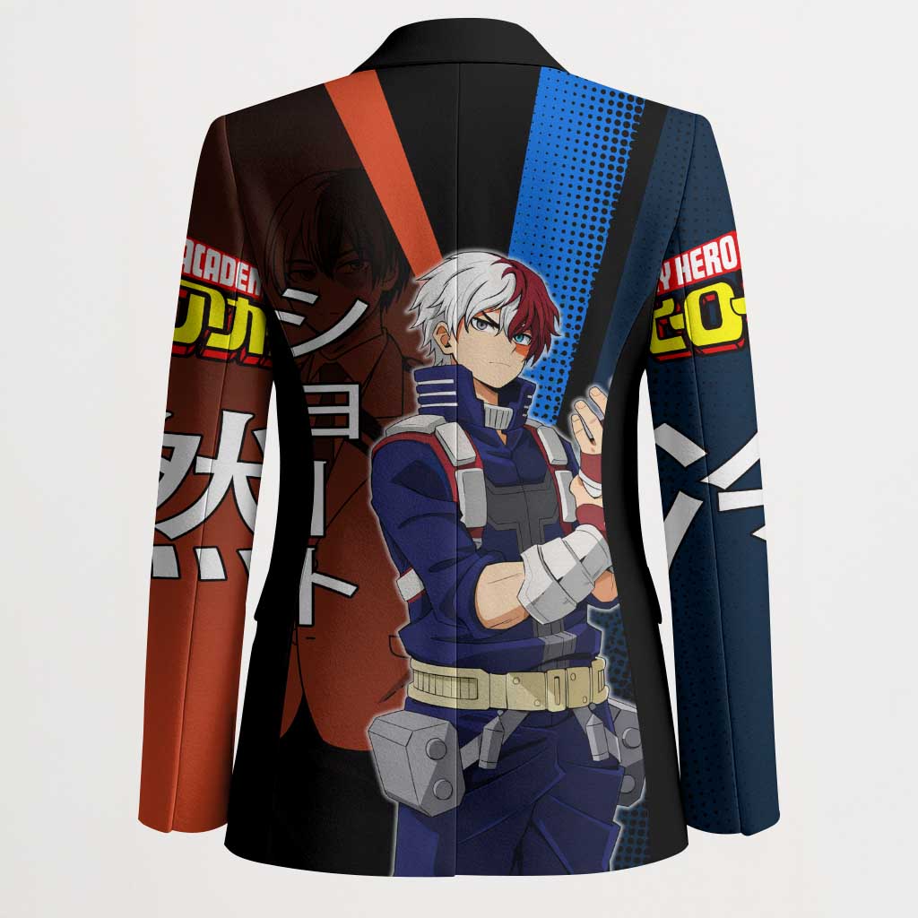 Shoto Todoroki Half-Cold Half-Hot Blazer Japanese Comic Book Style