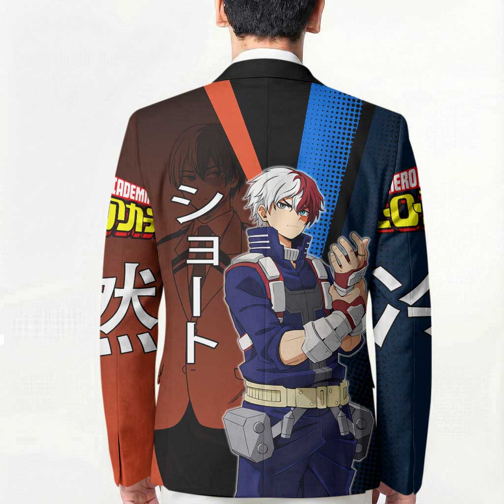 Shoto Todoroki Half-Cold Half-Hot Blazer Japanese Comic Book Style