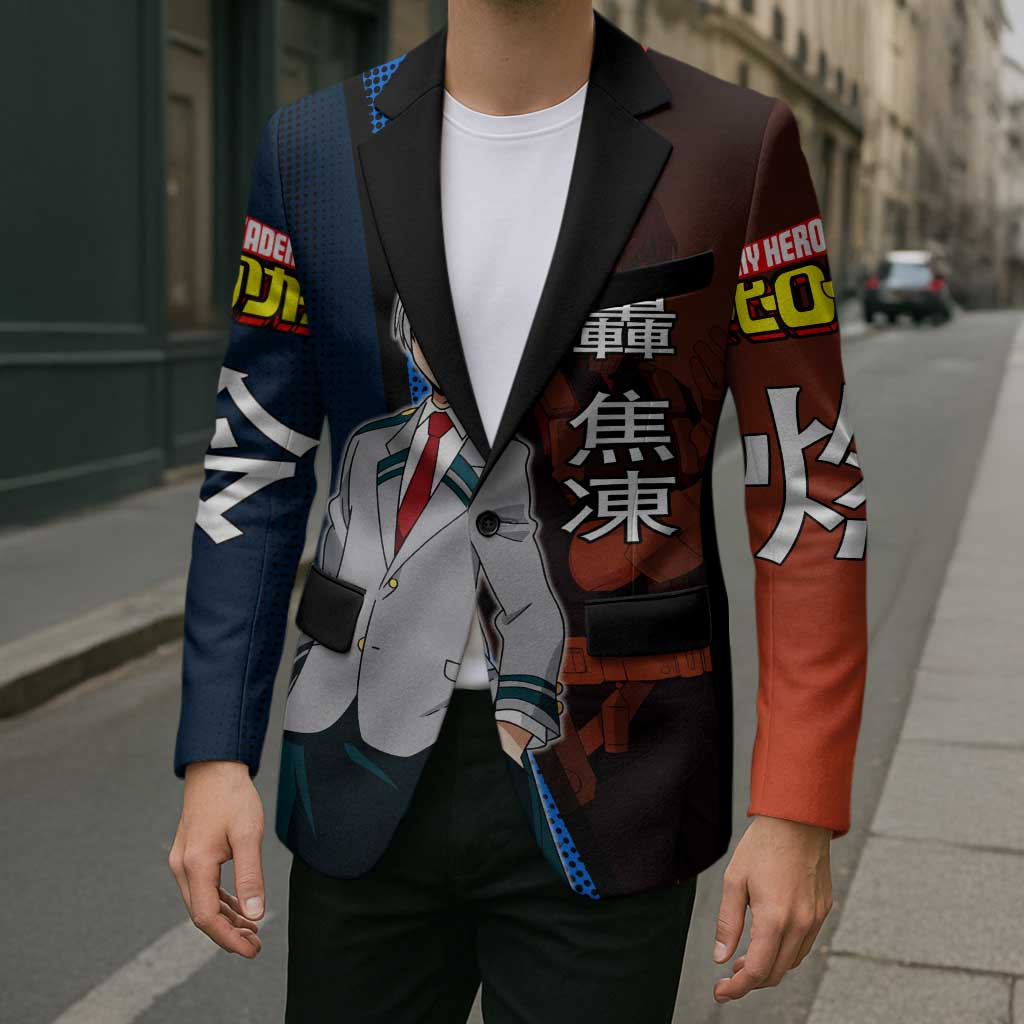 Shoto Todoroki Half-Cold Half-Hot Blazer Japanese Comic Book Style