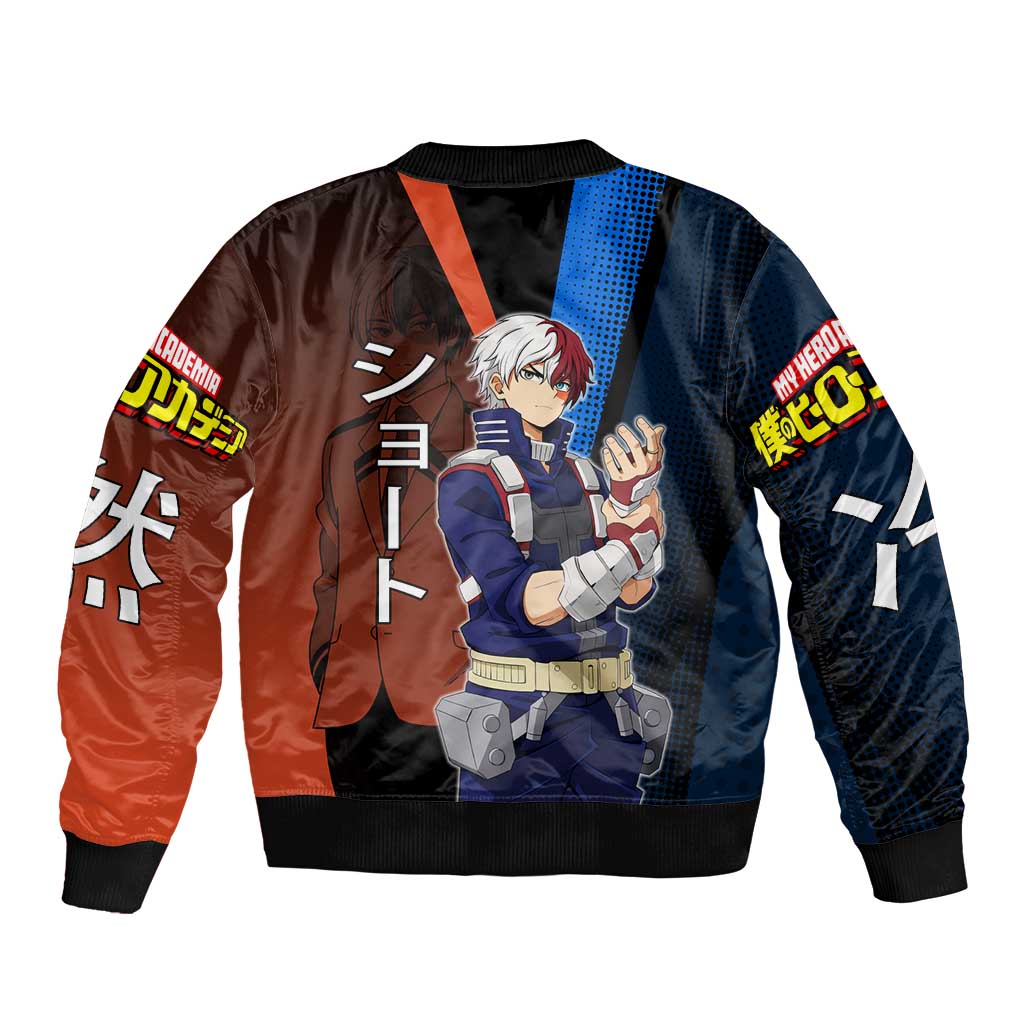 Shoto Todoroki Half-Cold Half-Hot Bomber Jacket Japanese Comic Book Style