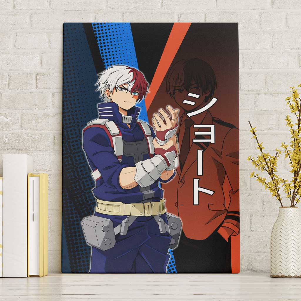 Shoto Todoroki Half-Cold Half-Hot Canvas Wall Art Japanese Comic Book Style