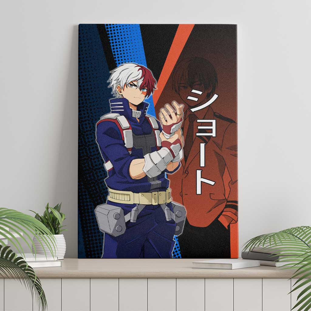 Shoto Todoroki Half-Cold Half-Hot Canvas Wall Art Japanese Comic Book Style