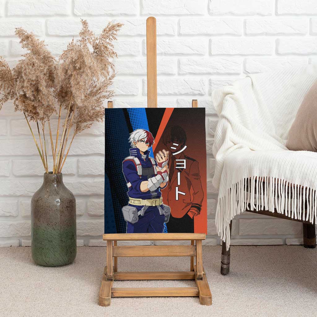 Shoto Todoroki Half-Cold Half-Hot Canvas Wall Art Japanese Comic Book Style