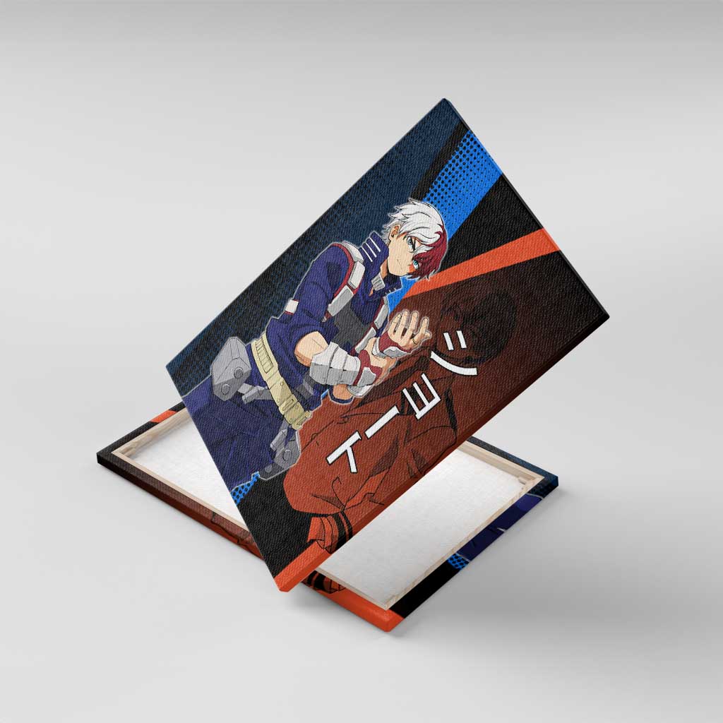 Shoto Todoroki Half-Cold Half-Hot Canvas Wall Art Japanese Comic Book Style