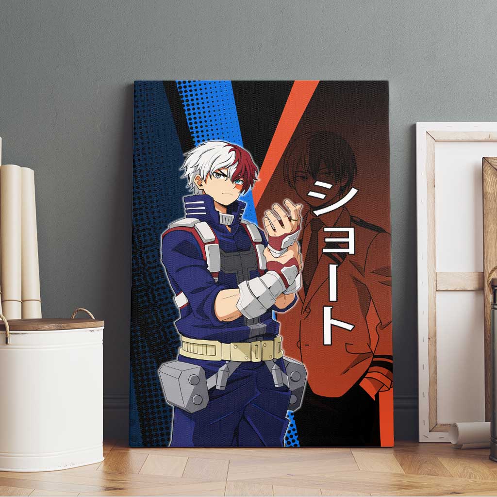 Shoto Todoroki Half-Cold Half-Hot Canvas Wall Art Japanese Comic Book Style