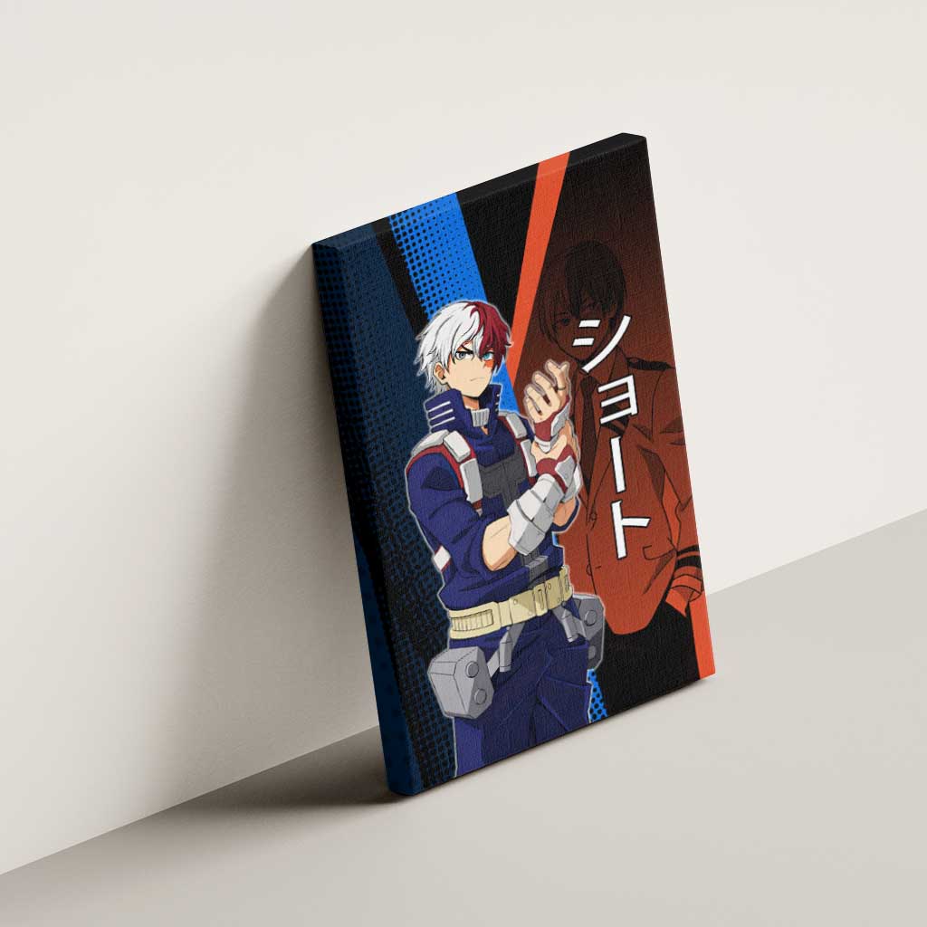 Shoto Todoroki Half-Cold Half-Hot Canvas Wall Art Japanese Comic Book Style