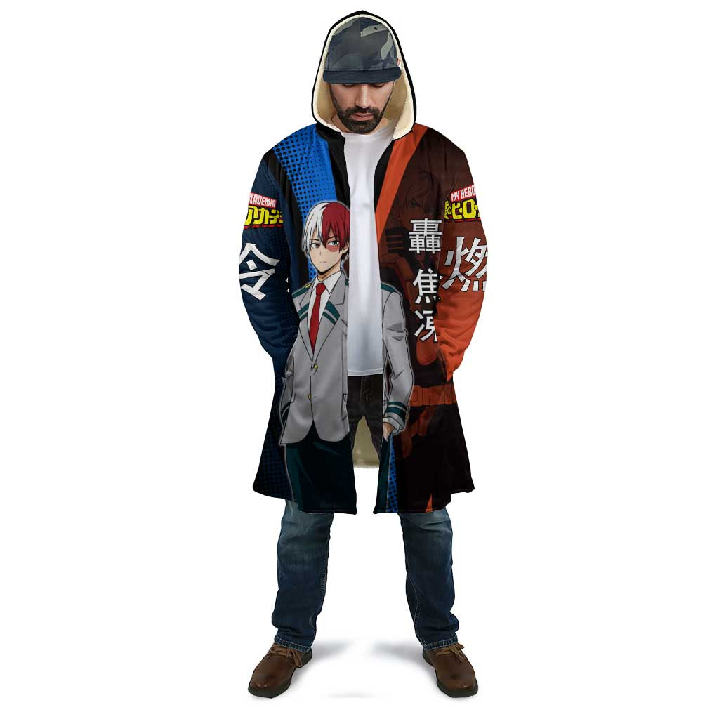 Shoto Todoroki Half-Cold Half-Hot Cloak Japanese Comic Book Style