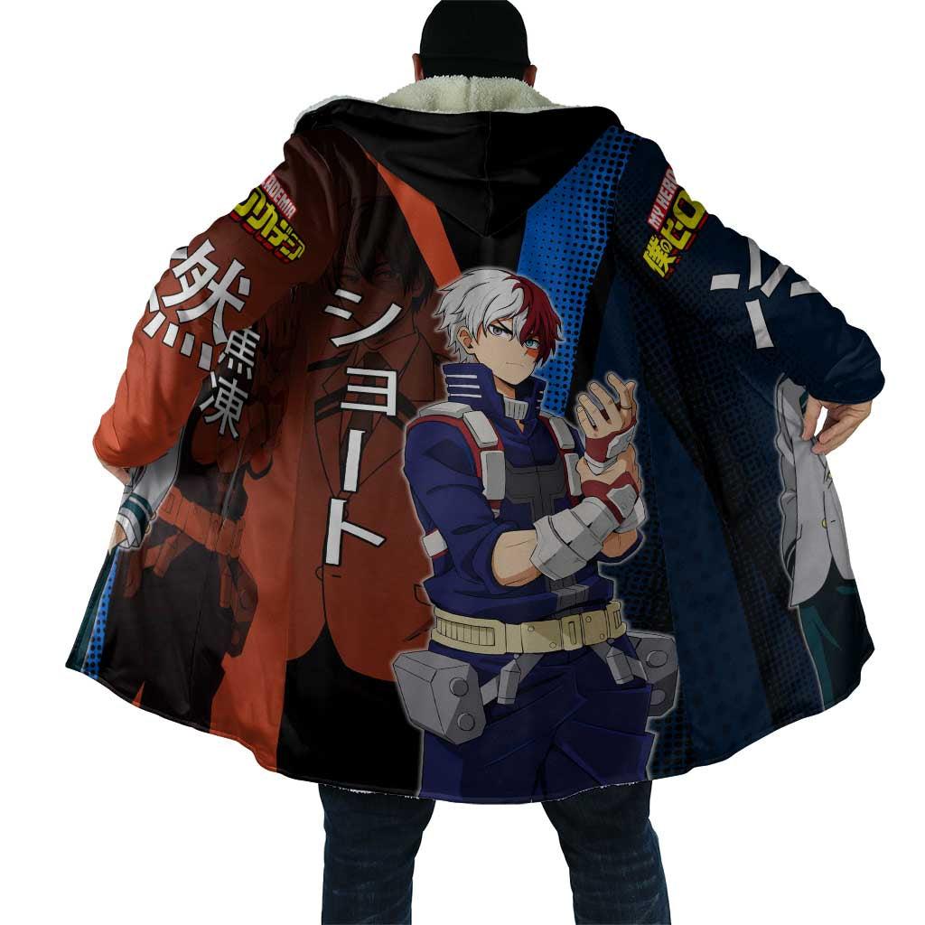 Shoto Todoroki Half-Cold Half-Hot Cloak Japanese Comic Book Style