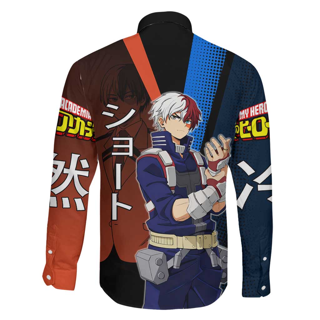Shoto Todoroki Half-Cold Half-Hot Family Matching Short Sleeve Bodycon Dress and Hawaiian Shirt Japanese Comic Book Style