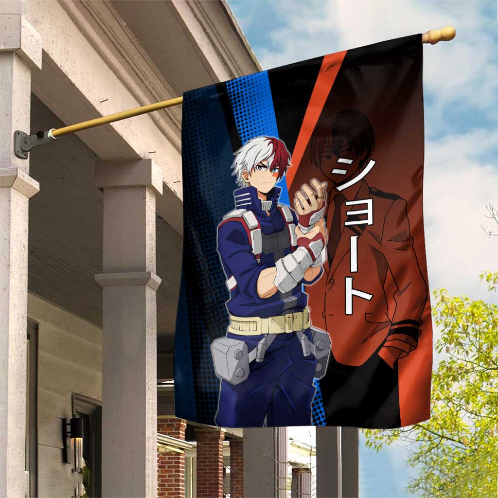 Shoto Todoroki Half-Cold Half-Hot Garden Flag Japanese Comic Book Style