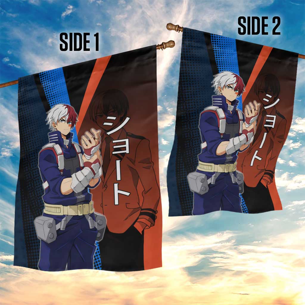 Shoto Todoroki Half-Cold Half-Hot Garden Flag Japanese Comic Book Style