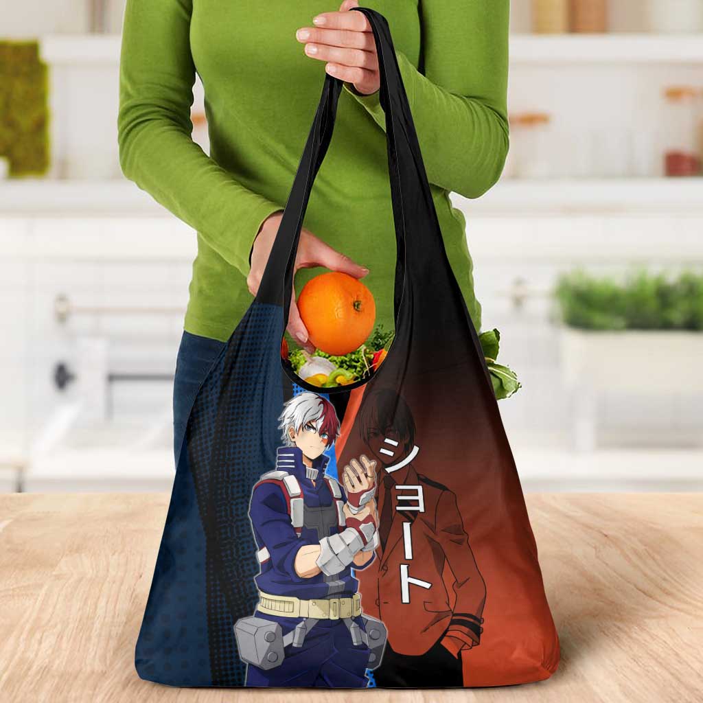 Shoto Todoroki Half-Cold Half-Hot Grocery Bag Japanese Comic Book Style