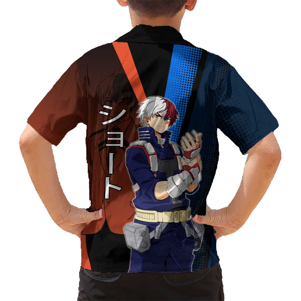 Shoto Todoroki Half-Cold Half-Hot Hawaiian Shirt Japanese Comic Book Style