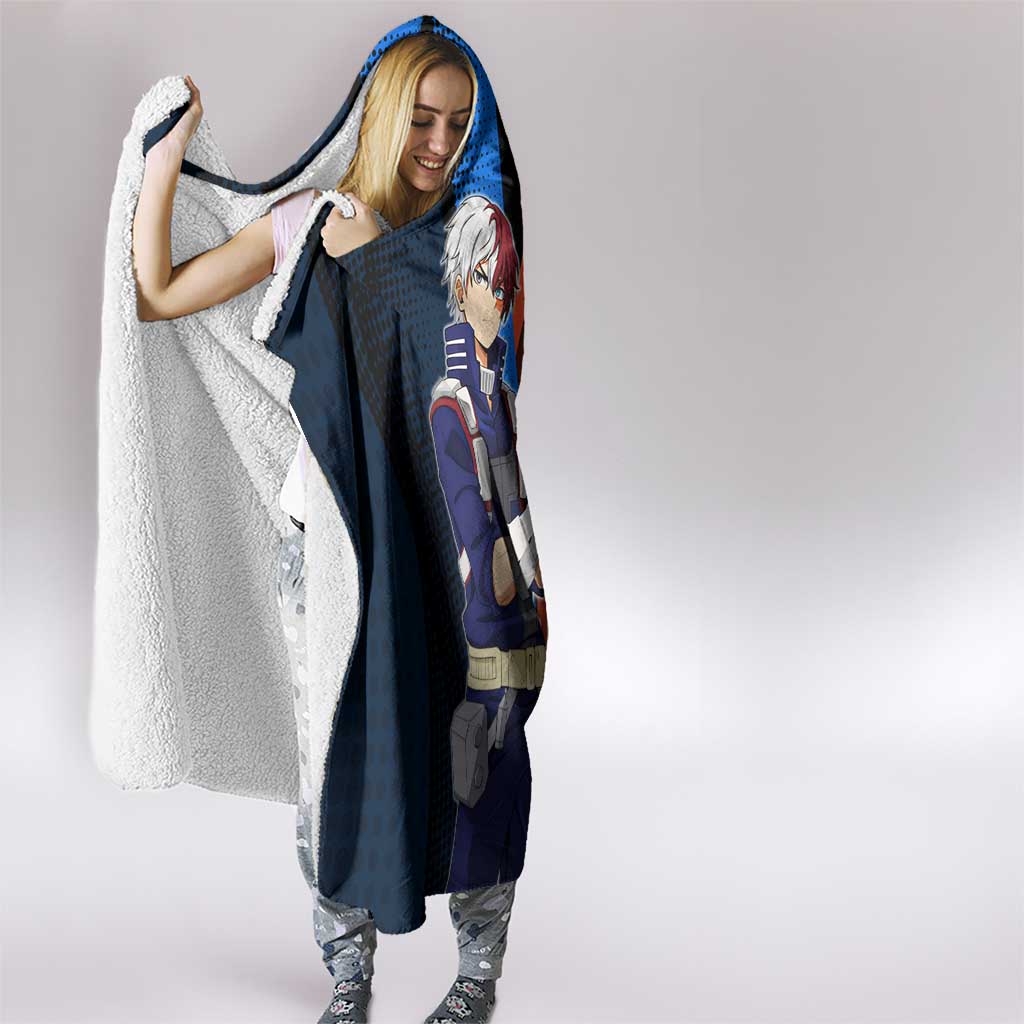 Shoto Todoroki Half-Cold Half-Hot Hooded Blanket Japanese Comic Book Style