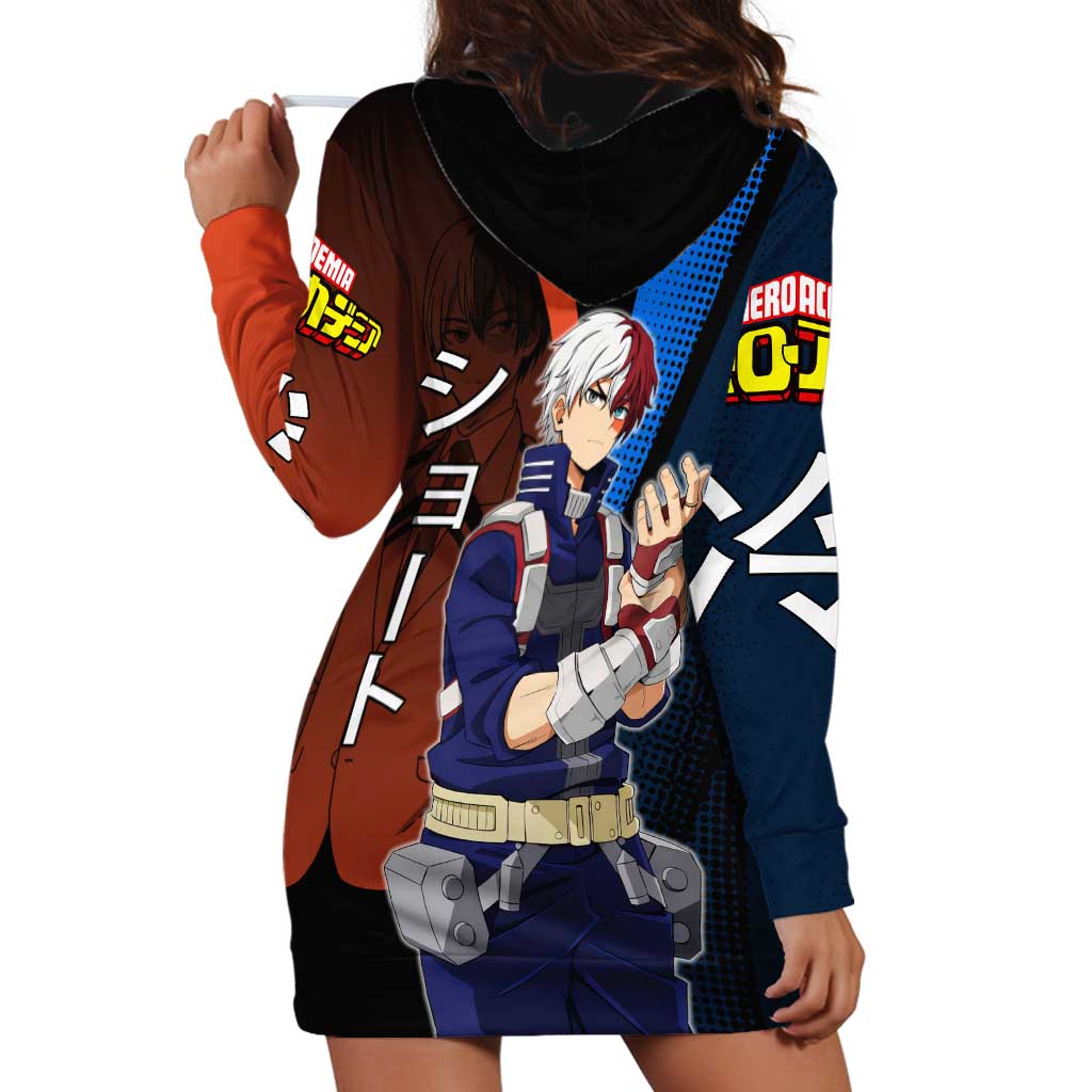 Shoto Todoroki Half-Cold Half-Hot Hoodie Dress Japanese Comic Book Style