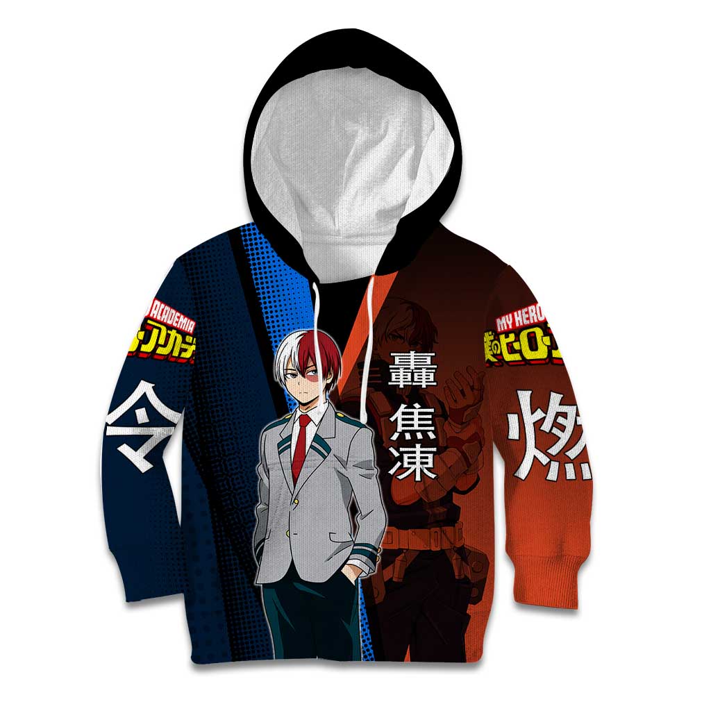 Shoto Todoroki Half-Cold Half-Hot Kid Hoodie Japanese Comic Book Style