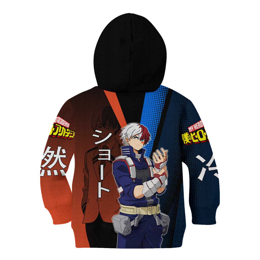Shoto Todoroki Half-Cold Half-Hot Kid Hoodie Japanese Comic Book Style