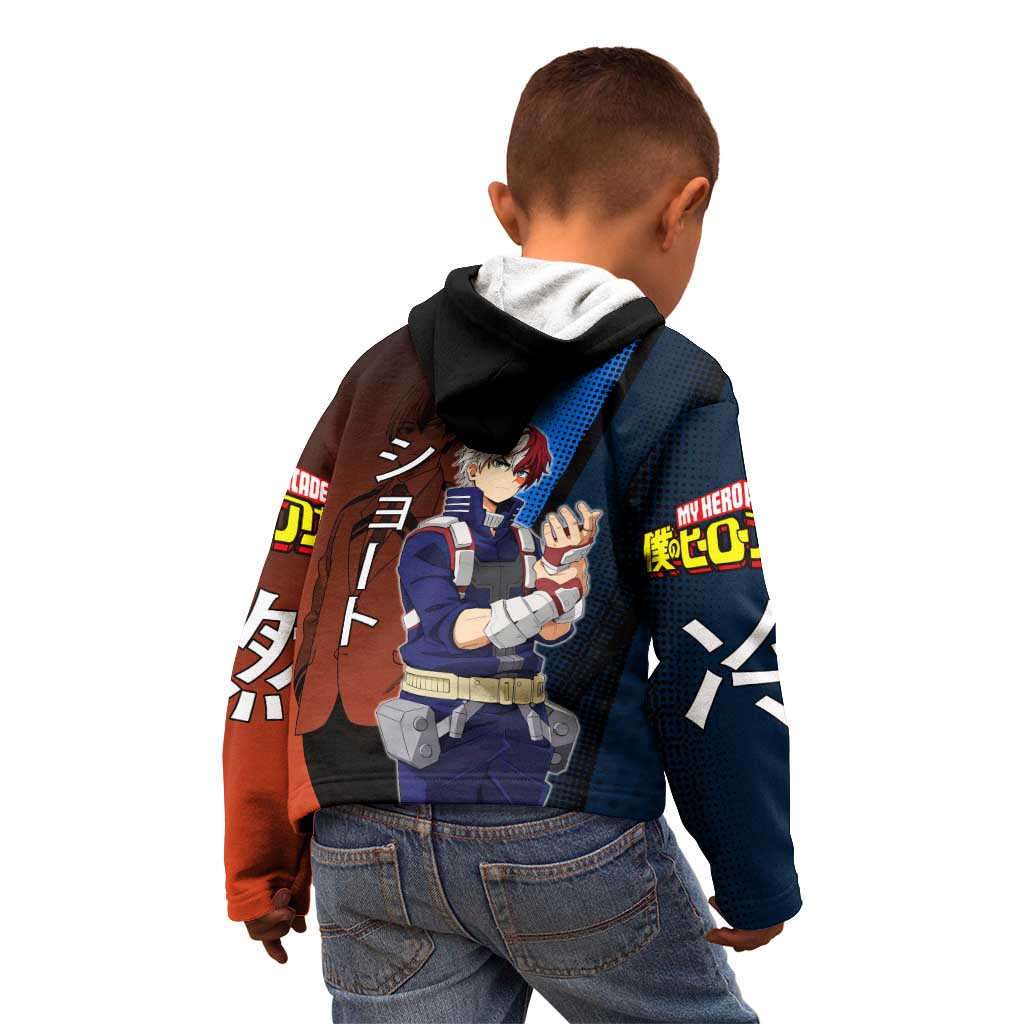 Shoto Todoroki Half-Cold Half-Hot Kid Hoodie Japanese Comic Book Style