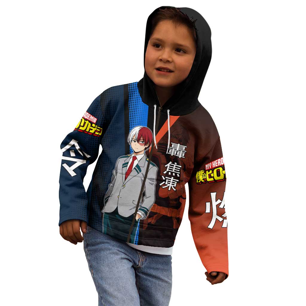 Shoto Todoroki Half-Cold Half-Hot Kid Hoodie Japanese Comic Book Style
