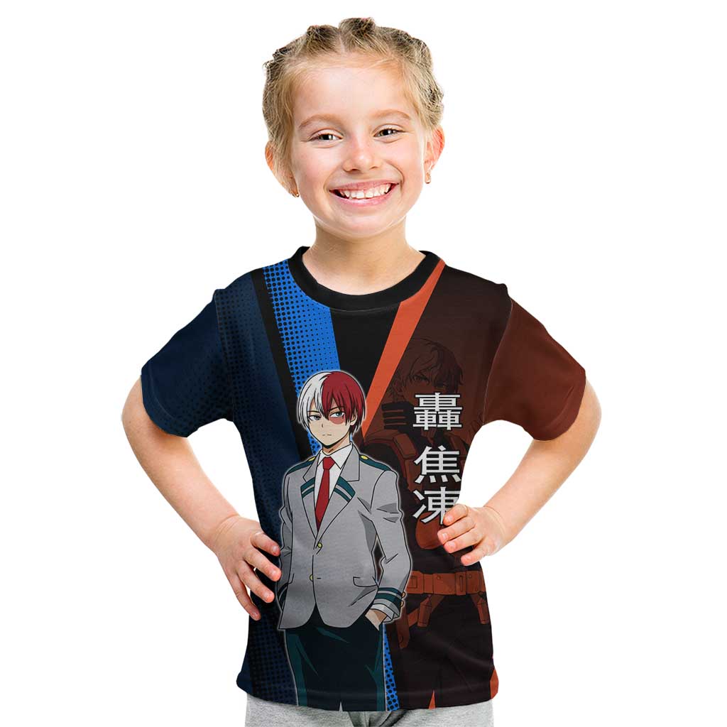 Shoto Todoroki Half-Cold Half-Hot Kid T Shirt Japanese Comic Book Style