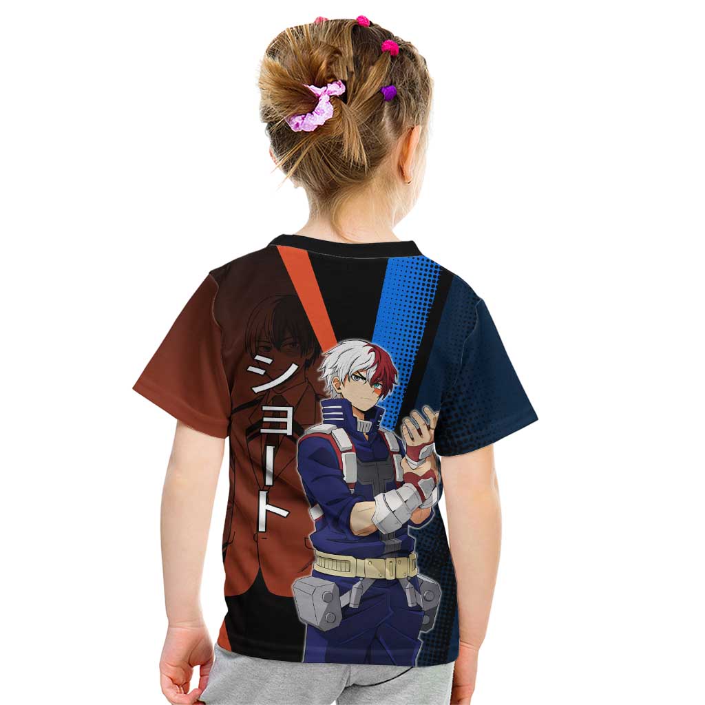 Shoto Todoroki Half-Cold Half-Hot Kid T Shirt Japanese Comic Book Style