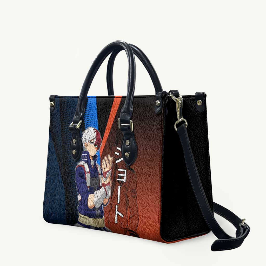 Shoto Todoroki Half-Cold Half-Hot Leather Bag Japanese Comic Book Style