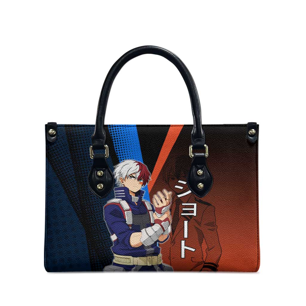 Shoto Todoroki Half-Cold Half-Hot Leather Bag Japanese Comic Book Style