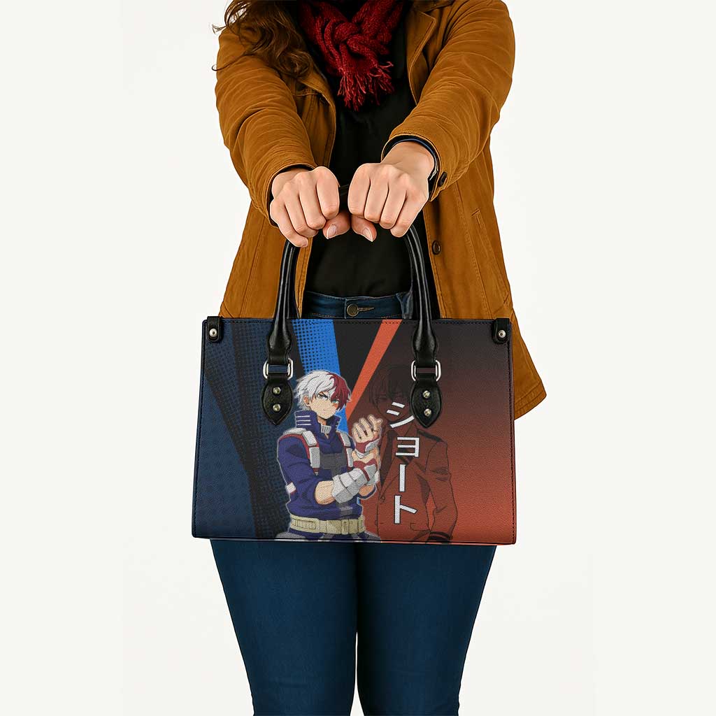 Shoto Todoroki Half-Cold Half-Hot Leather Bag Japanese Comic Book Style