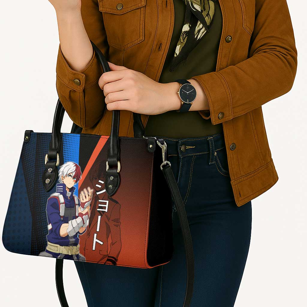 Shoto Todoroki Half-Cold Half-Hot Leather Bag Japanese Comic Book Style