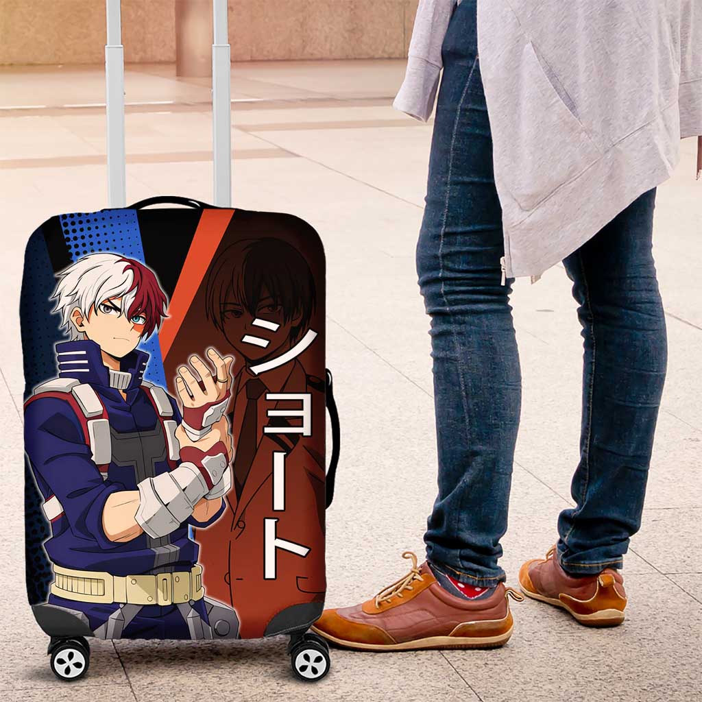 Shoto Todoroki Half-Cold Half-Hot Luggage Cover Japanese Comic Book Style