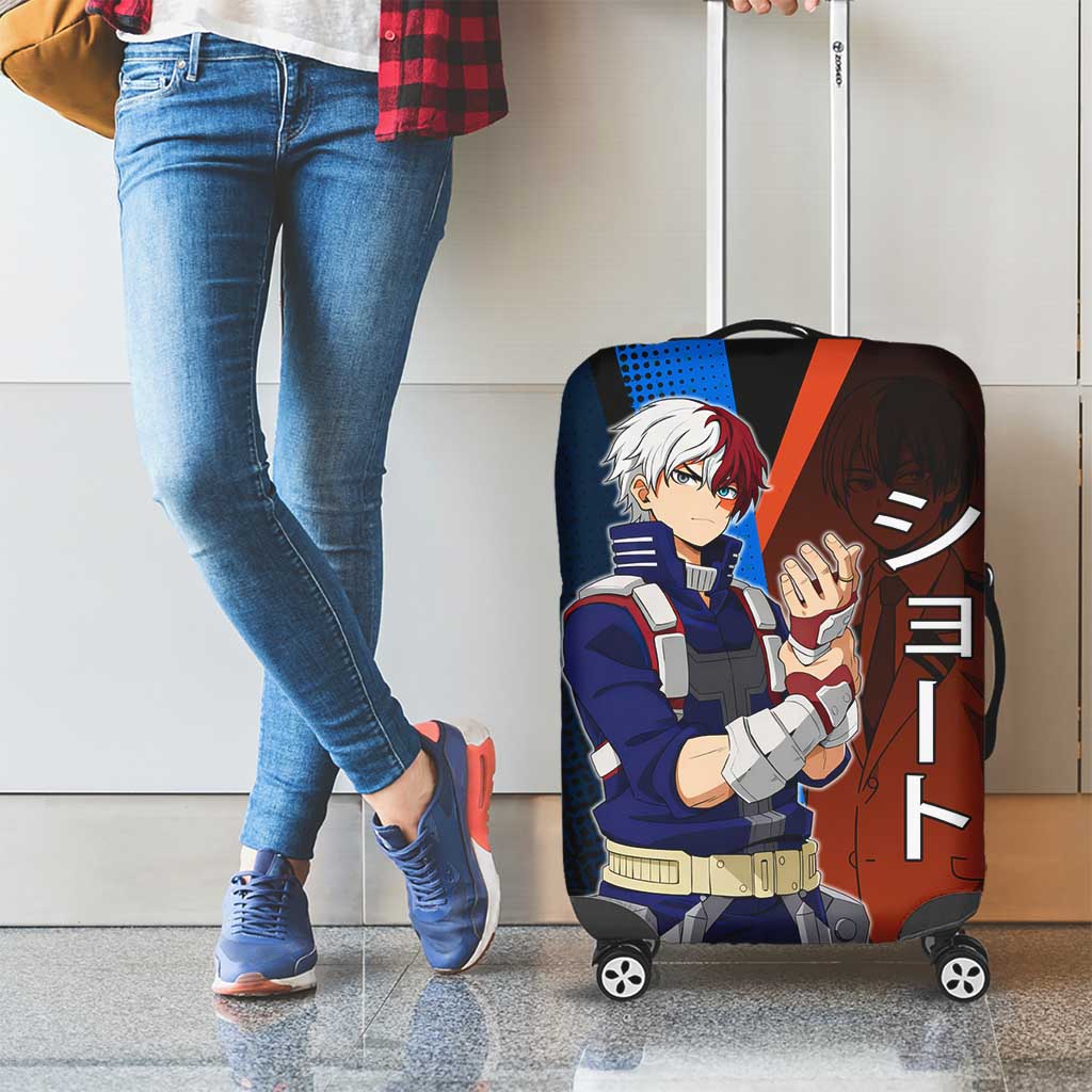 Shoto Todoroki Half-Cold Half-Hot Luggage Cover Japanese Comic Book Style