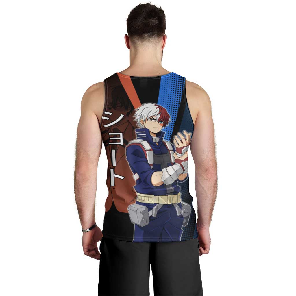 Shoto Todoroki Half-Cold Half-Hot Men Tank Top Japanese Comic Book Style