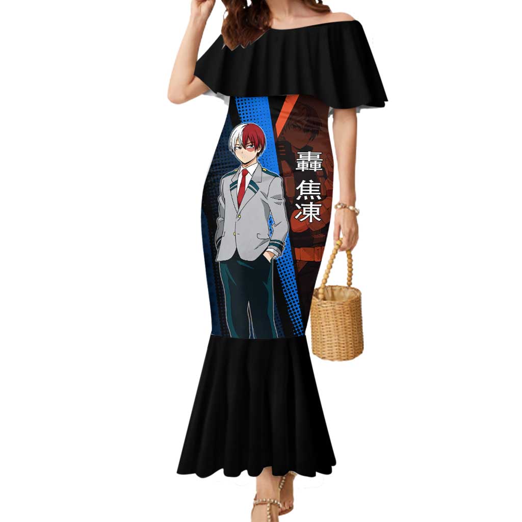 Shoto Todoroki Half-Cold Half-Hot Mermaid Dress Japanese Comic Book Style