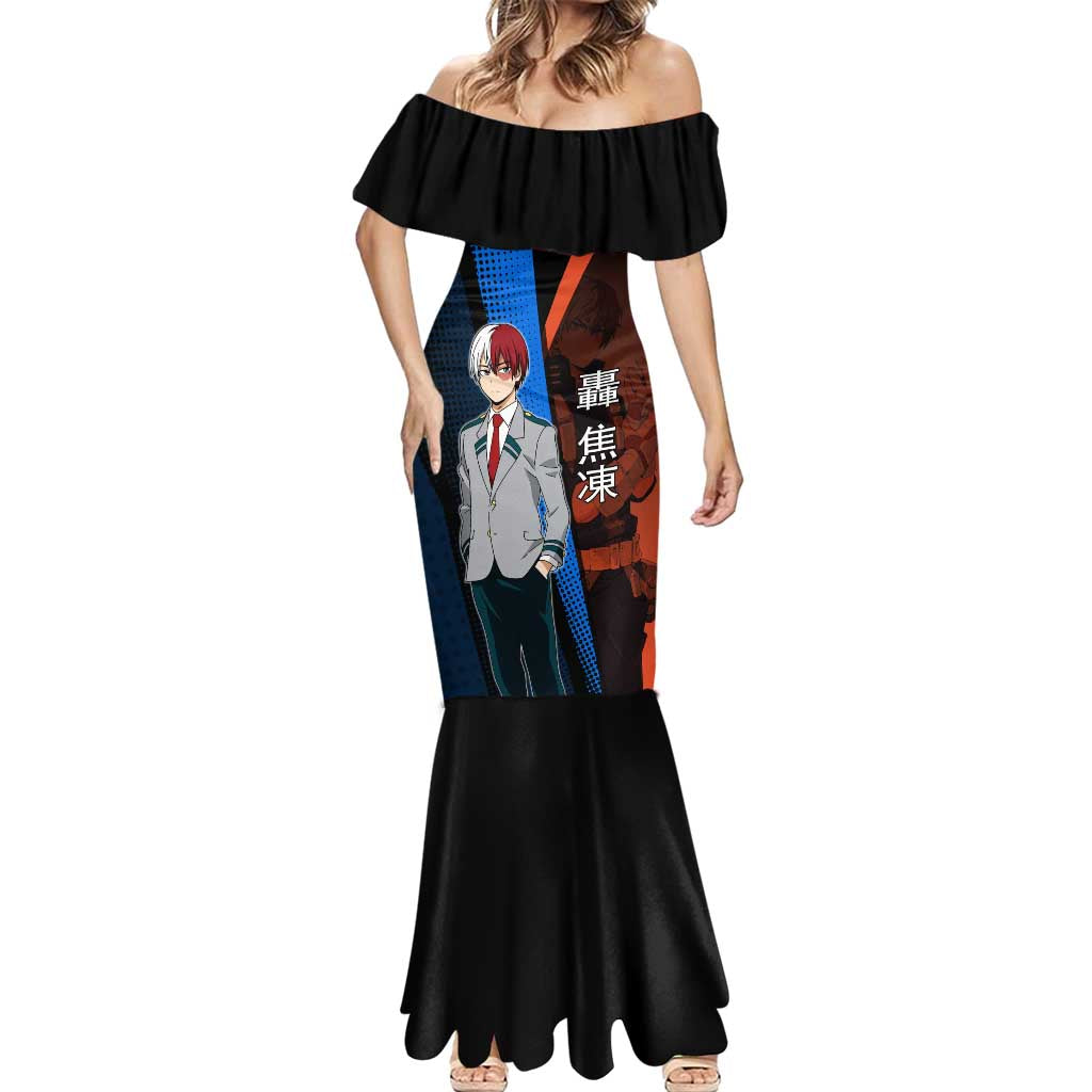 Shoto Todoroki Half-Cold Half-Hot Mermaid Dress Japanese Comic Book Style