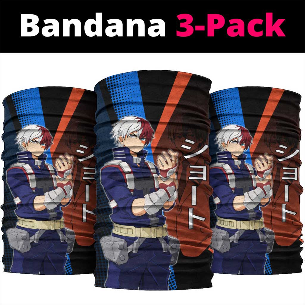 Shoto Todoroki Half-Cold Half-Hot Neck Gaiter Japanese Comic Book Style