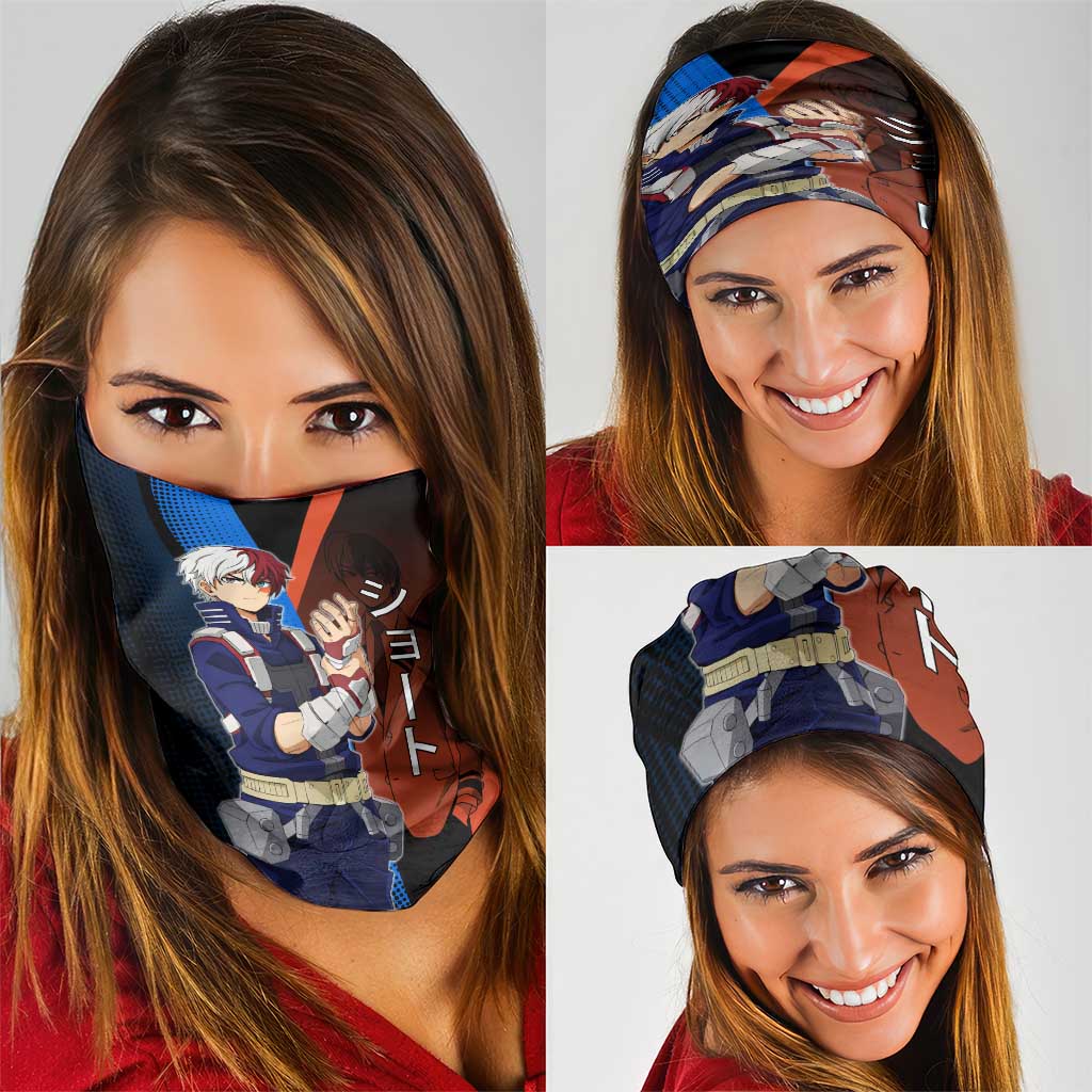 Shoto Todoroki Half-Cold Half-Hot Neck Gaiter Japanese Comic Book Style
