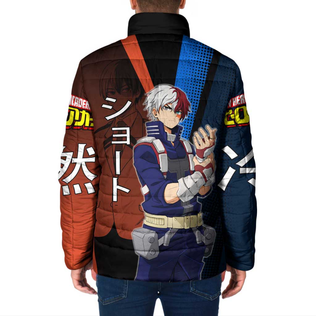 Shoto Todoroki Half-Cold Half-Hot Padded Jacket Japanese Comic Book Style