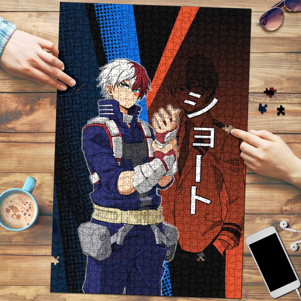 Shoto Todoroki Half-Cold Half-Hot Puzzle Japanese Comic Book Style