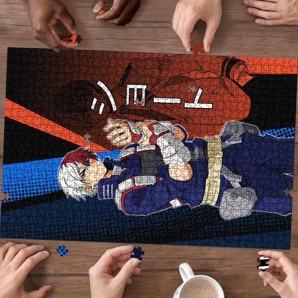 Shoto Todoroki Half-Cold Half-Hot Puzzle Japanese Comic Book Style