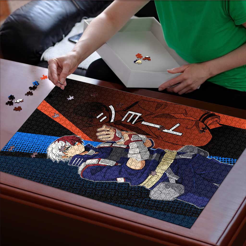 Shoto Todoroki Half-Cold Half-Hot Puzzle Japanese Comic Book Style