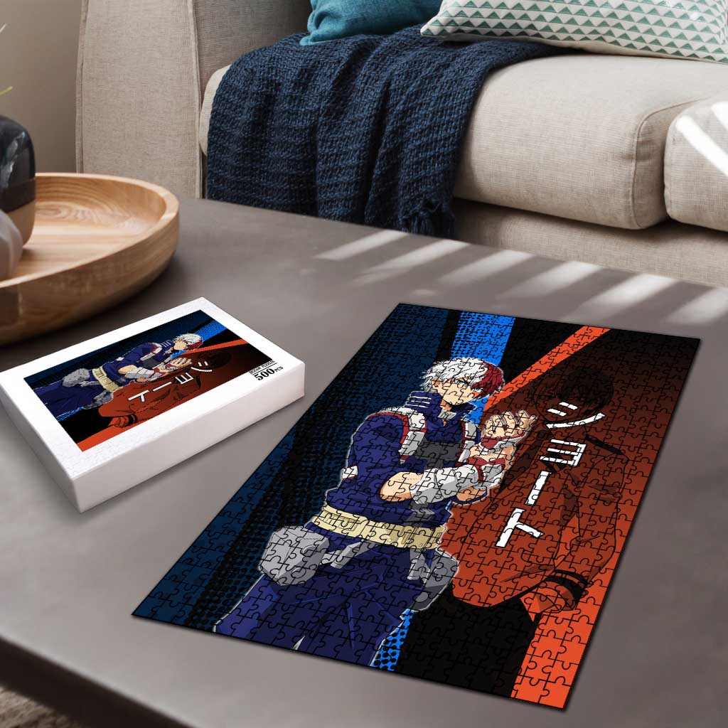 Shoto Todoroki Half-Cold Half-Hot Puzzle Japanese Comic Book Style