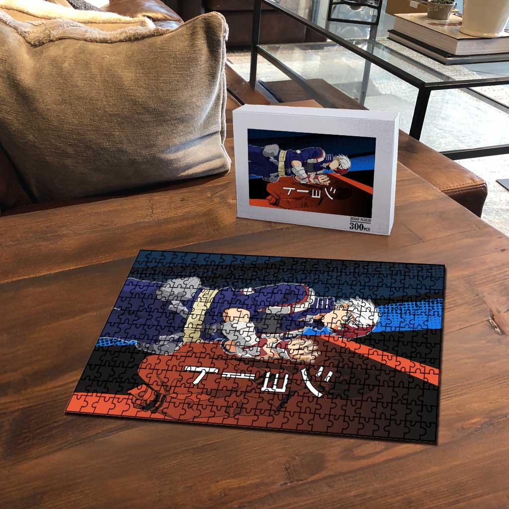 Shoto Todoroki Half-Cold Half-Hot Puzzle Japanese Comic Book Style