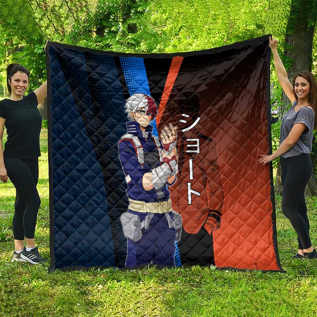 Shoto Todoroki Half-Cold Half-Hot Quilt Japanese Comic Book Style