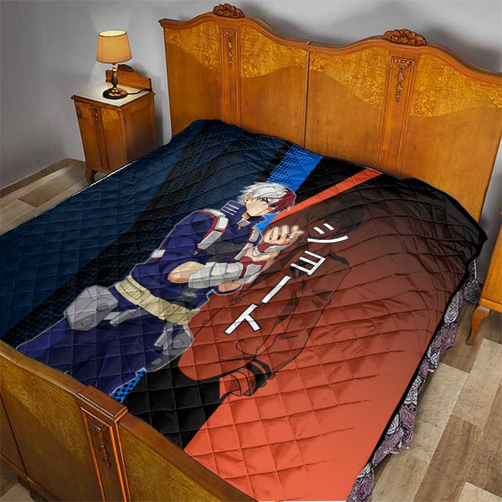 Shoto Todoroki Half-Cold Half-Hot Quilt Japanese Comic Book Style