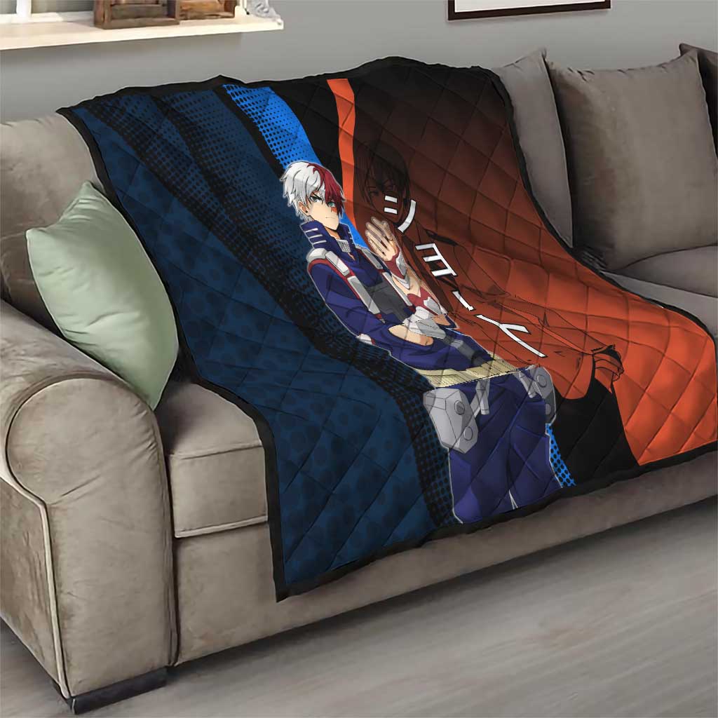 Shoto Todoroki Half-Cold Half-Hot Quilt Japanese Comic Book Style