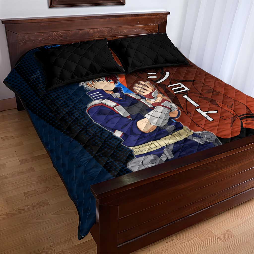 Shoto Todoroki Half-Cold Half-Hot Quilt Bed Set Japanese Comic Book Style